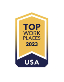 Top Workplaces USA 2023 award held by our Syracuse basement waterproofing team