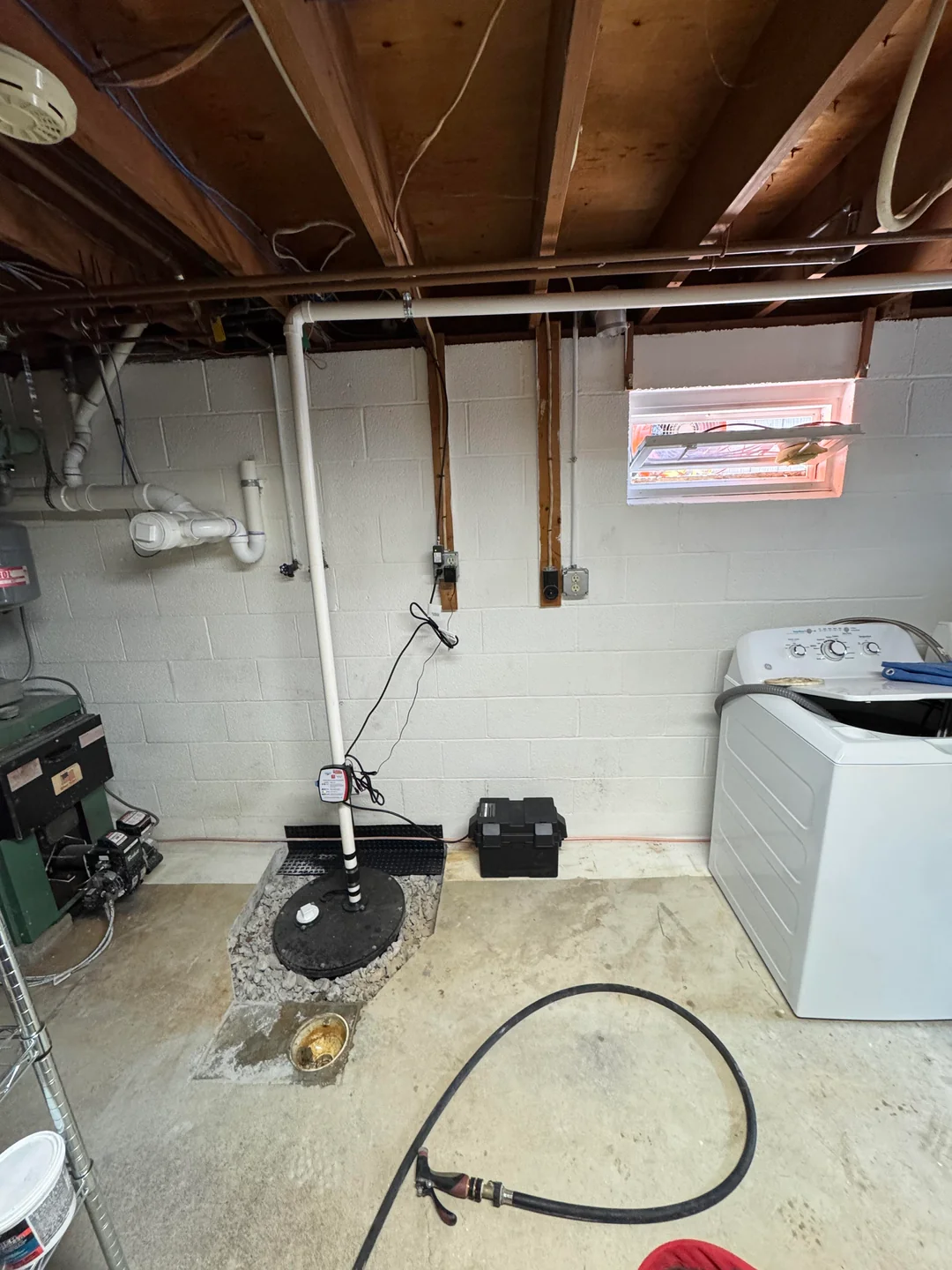 Basement waterproofing Syracuse project in a 1912 Foursquare on Tipperary Hill
